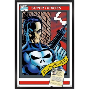 Trends International Marvel Trading Cards - Punisher Framed Wall Poster Prints - 1 of 4