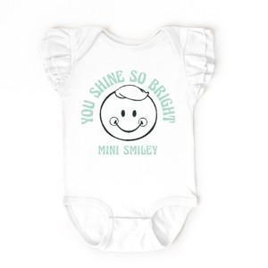 The Juniper Shop Mini Smiley You Shine So Bright Flutter Sleeve Bodysuit - 1 of 4