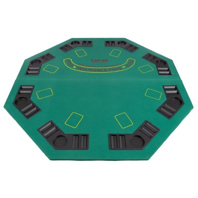 Trademark Poker Deluxe Poker & Blackjack Table Top With Case - Green Felt