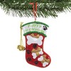 Kurt S. Adler 4.25 In Puppy's 1St Christmas. Stocking Paw Print Bones Tree Ornaments - 3 of 3
