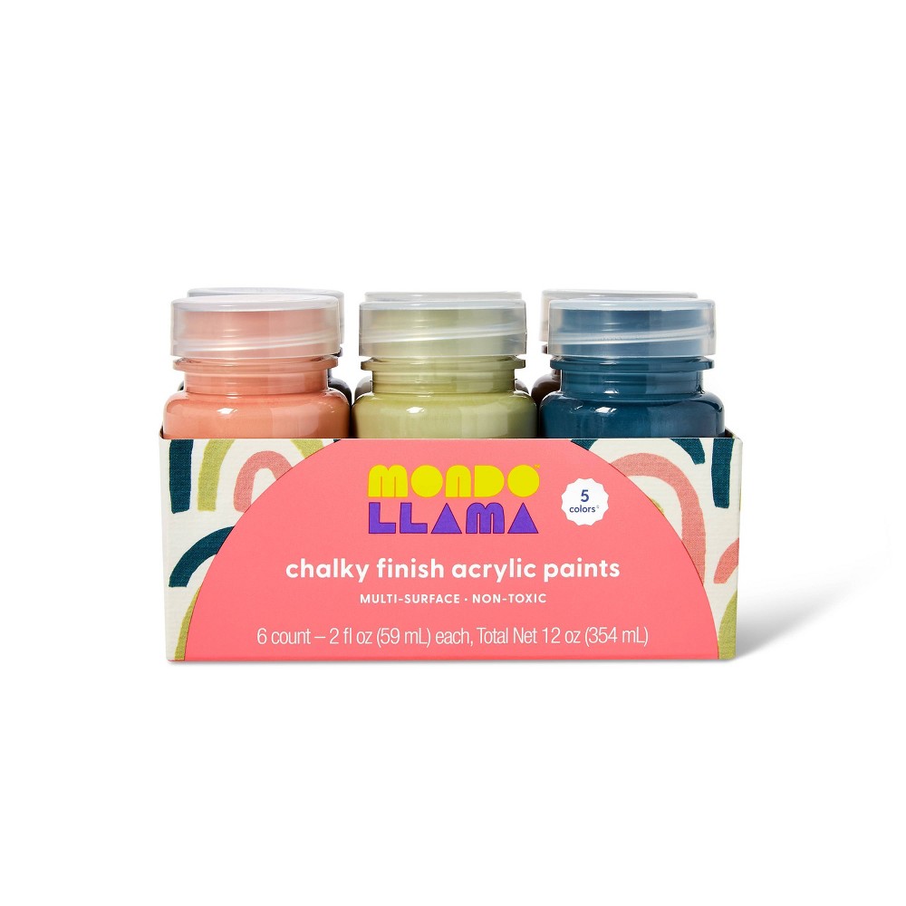 Photos - Creativity Set / Science Kit 5ct Chalky Finish Acrylic Paints and 1ct Antique Wax - Mondo Llama™