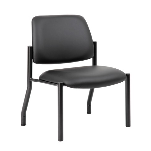 400lbs Weight Capacity Guest Chair Antimicrobial Black Boss