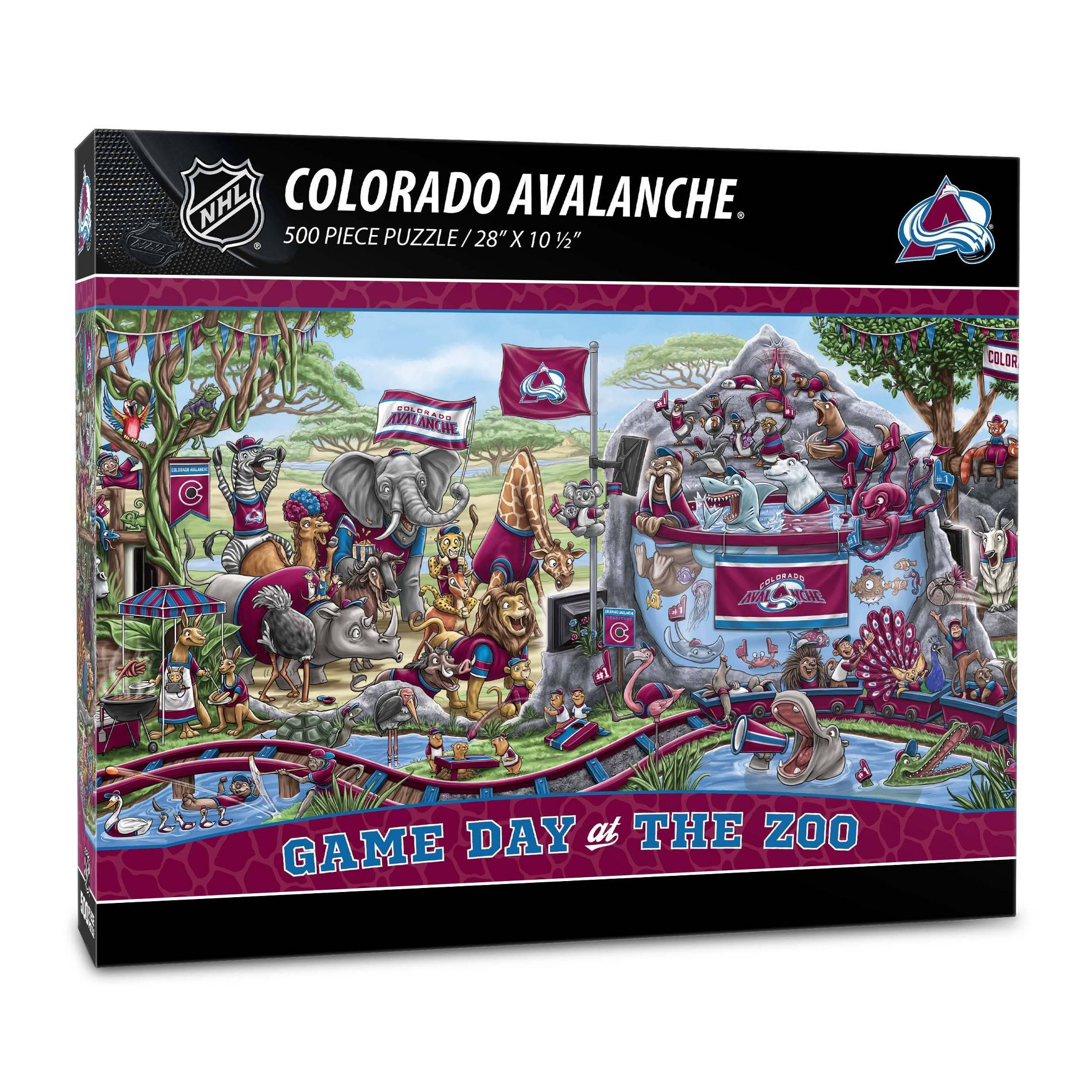 NHL Colorado Avalanche Game Day At The Zoo Puzzle - 500pc