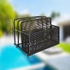 Pool Storage Bin - Outdoor Caddy w/Wheels for Toys, Floaties, Noodles, Towels & Life Vests, PE Rattan Design, Poolside Organizer - 3 of 4