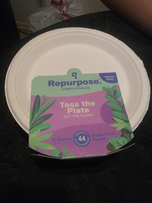 Repurpose Compostable Bagasse Plate, 9 inch - 44 count per pack