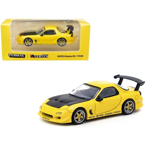 Mazda VERTEX RX-7 FD3S RHD (Right Hand Drive) Yellow Metallic with Black  Hood 