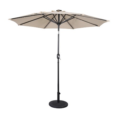 Flash Furniture Montego Commercial Grade 9ft Round Solar Led Umbrella ...