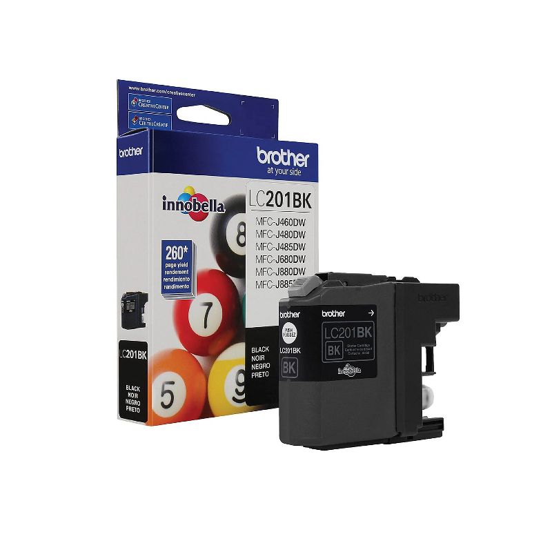 Brother LC 201 Black Ink Cartridge Standard (LC-201BKS) 1738544, 1 of 9
