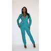 Slickblue Glamorous Rhinestone Blazer & Pants Set – Jade/Lime Color, Statement Outfit for Women, Size S-L - 3 of 4
