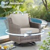 Buenhomino 6 Pieces Patio Furniture Set with Swivel Chairs, High Back Wicker Rattan Sofa with Thick Cushion and Ottoman, Outdoor Conversation Set - 4 of 4