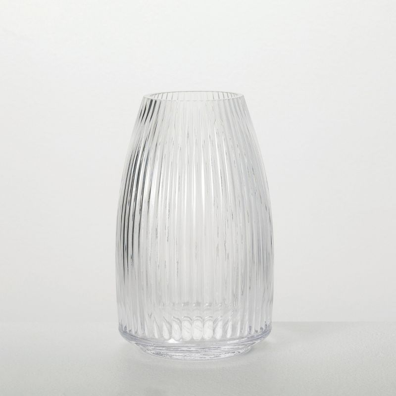 Ribbed Glass Vase, 1 of 8