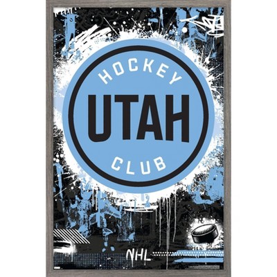 Trends International NHL Utah Hockey Club - Maximalist Logo 24 Framed Wall Poster Prints