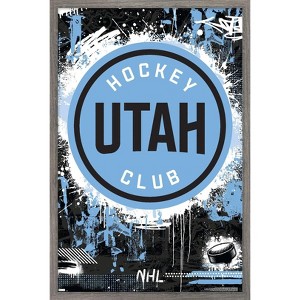 Trends International NHL Utah Hockey Club - Maximalist Logo 24 Framed Wall Poster Prints - 1 of 4