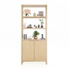 Oak 2-Door 6-Shelf Display Cabinet - 4 of 4
