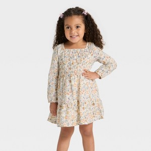 OshKosh B'gosh Toddler Girls' Floral Long Sleeve Dress - 1 of 3
