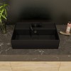 ALFI  ABC901-BM Black Matte 24Inch Modern Rectangular Above Mount Ceramic Sink with Faucet Hole - 2 of 4