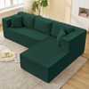 Mjkone W106'' Modern 2-Piece Free Combination Corduroy Upholstered L-Shaped Modular Sectional Sofa With Right Chaise And Pillows - 3 of 4