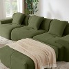 VASIP 113" Modern L-Shaped 3-Seater Sectional Sofa with Ottoman, Beige Corduroy Upholstery Deep Seat Couch for Living Room,No Assembly - 4 of 4