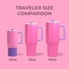 HydroJug Traveler - Water Bottle with Handle & Flip Straw - Leak Resistant Tumbler, Insulated, Stainless Steel & Rubber Base - 4 of 4