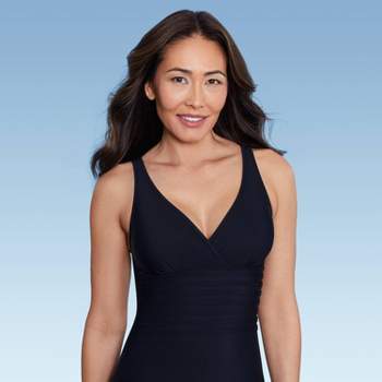 Lands' End Women's Upf 50 Full Coverage Tummy Control One Shoulder