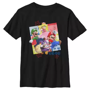 Girl's Nintendo Super Mario Bros Characters Logo Crop T-shirt - Light ...