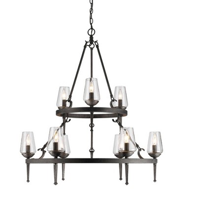 Golden Lighting Marcellis 2 Tier - 9 Light Chandelier