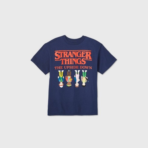 Boys Netflix Stranger Things The Upside Down Short Sleeve Graphic T Shirt Blue Target - roblox design it stranger things
