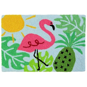 Jellybean Summer Faves Accent Doormat – Washable 20" x 30" Indoor/Outdoor Mat with Vibrant Seasonal Design - 1 of 3