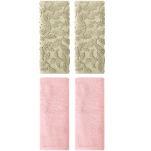 REGALWOVEN 4 Pcs Kitchen Bath Soft Absorbent Hand Towel Set - 1 of 4