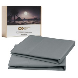 Luxury 100% Cotton Pillow Cases Set of 2, Sateen Weave, Soft, Breathable & Cooling Pillow Cases - 1 of 4
