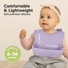 KeaBabies 2-Pack Silicone Bibs For Babies, Food Grade Silicone Baby Bibs for Eating, Feeding, Toddler Bibs, Boys, Girls - 3 of 4