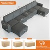 GustoWave 140''W Modular Sleeper Sofa, Sectional Sofa Bed with 7 Seat Modular Couch and Storage, Chaise - 2 of 4