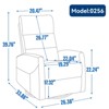 Heat Massage Manual Recliner Chair with Rocker and Swivel in Fabric for Living Room - 2 of 4