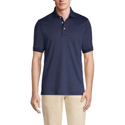 Lands End Men s Tall Short Sleeve Cotton Supima Polo Shirt 2x Large Tall Radiant Navy Target