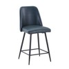 Jofran,Mid-Century Modern Faux Leather Upholstered Counter Height Barstool (Set of 2) - 3 of 4
