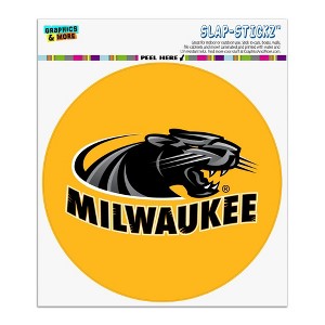 University of Wisconsin Milwaukee Logo Automotive Car Window Locker Circle Bumper Sticker - 1 of 4