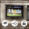 PAKASEPT Wooden Outdoor TV Enclosure, Weatherproof TV Cover for Maximum 58" Screens, Lockable with Adjustable Dual-Arm TV Wall Mount Bracket & Light - 4 of 4