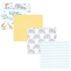 Luvable Friends Hudson Baby Flannel Receiving Blankets 4pk - 1 of 2