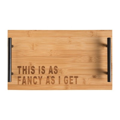 Totalee Gift This Is As Fancy As I Get Cheese Board Bamboo brown
