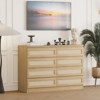 Dresser for Bedroom, Rattan 8 Drawer Dresser for Closet, Double Wood Dressers & Chest of Drawers, For Bedroom/Living Room/Entryway - 2 of 4