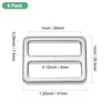 Unique Bargains Zinc Alloy Durable Multipurpose Tri Glide Metal Buckles for Bags 6 Pcs - 3 of 4