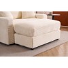 Single Corduroy Sofa Chair with Removable Ottoman and Comfy Sleeper Design - 3 of 4