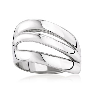 Ross-Simons Italian Sterling Silver 3-Row Wave Ring : Target