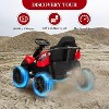 24V Ride-on Toys for Big Kids, Electric Four Wheeler with Parent Remote, Bluetooth Music, Horn, 4 Shock Absorbers, Dual 12v Batteries, Red - 3 of 4