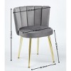 NicBex Set of 2 Modern Dining Chairs with Cushions and Comfortable Backrest,Velvet Armless Chairs for Kitchen,Living Room - 3 of 4