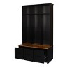 Modern Entryway Hall Tree With 3 Shelves And 3 Drawers,Hall Tree With Bench,Hall Tree With Storage For Hallway,Entryway,Living Room-Cuddlewood - 3 of 4