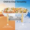 YIYIBYUS Buffet Warmer Stove Stainless Steel Rectangular 9-Quart Chafing Dishes - 4 of 4