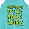 Girls' - Instant Message - Zombies Ate My Homework Graphic Sleeveless Aline Dress - 2 of 4