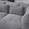 Oversized 2-Person Chenille Beanbag Chair sofa with High-Resilience Foam Core, Soft Lounge Recliner for Gaming, Reading & TV - 4 of 4