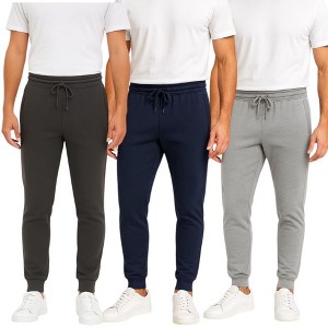 Mens 3 Pack French Terry Ultra Soft Butter Joggers - 1 of 4